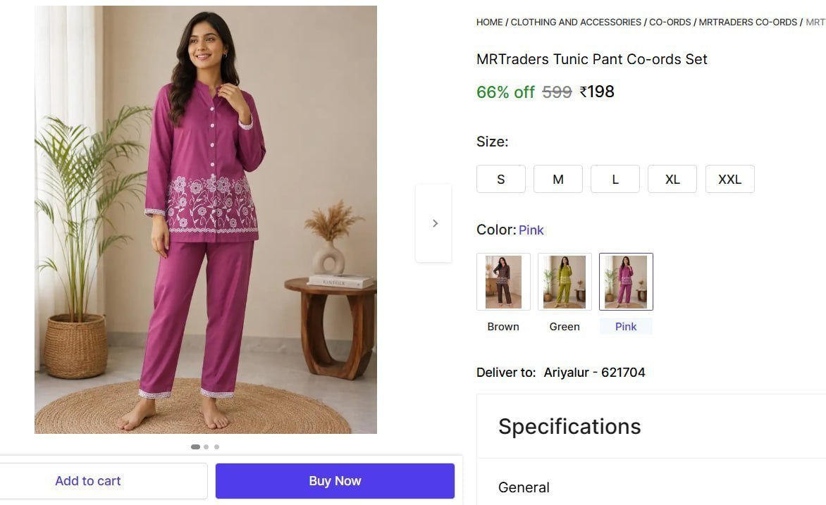 Tunic Pant Co-ords Set 198
