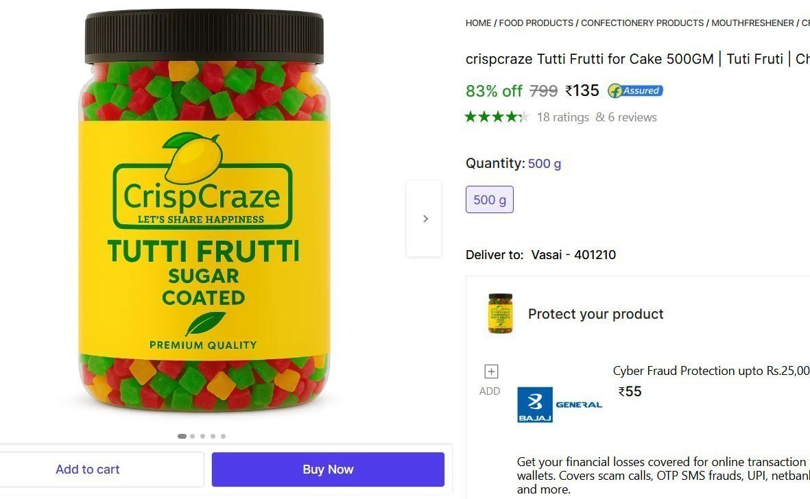 Tutti Frutti 500gm 135