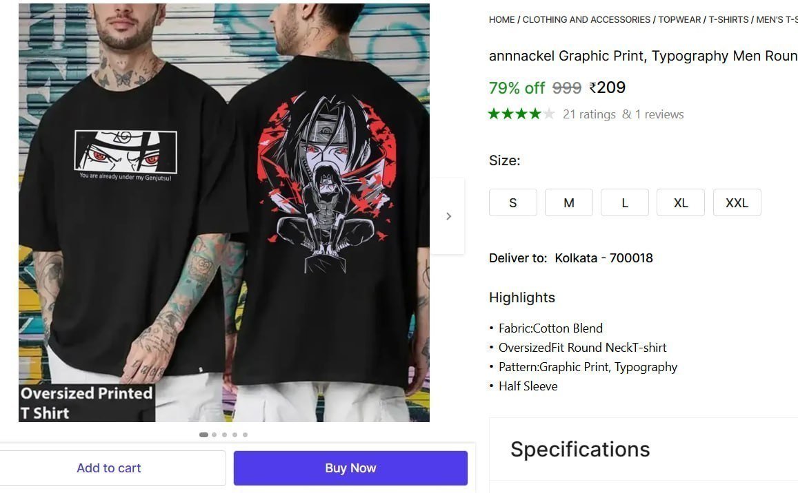 Typography Men Round Neck Black T-shirt 209