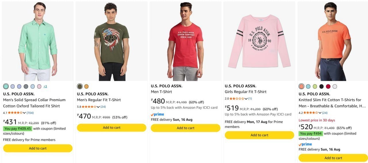 U S Polo Assn Men Clothing 80