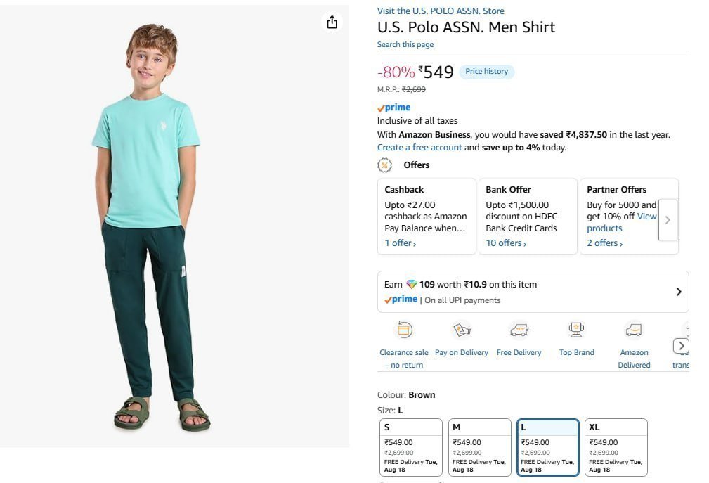 U S Polo Assn Men Shirt 549