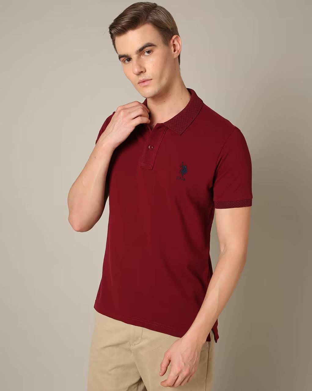 U S Polo Assn Slim Fit Cotton Polo T-shirt 690