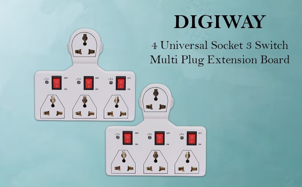 Universal Socket 3 Switch Multiplug Sockets 1