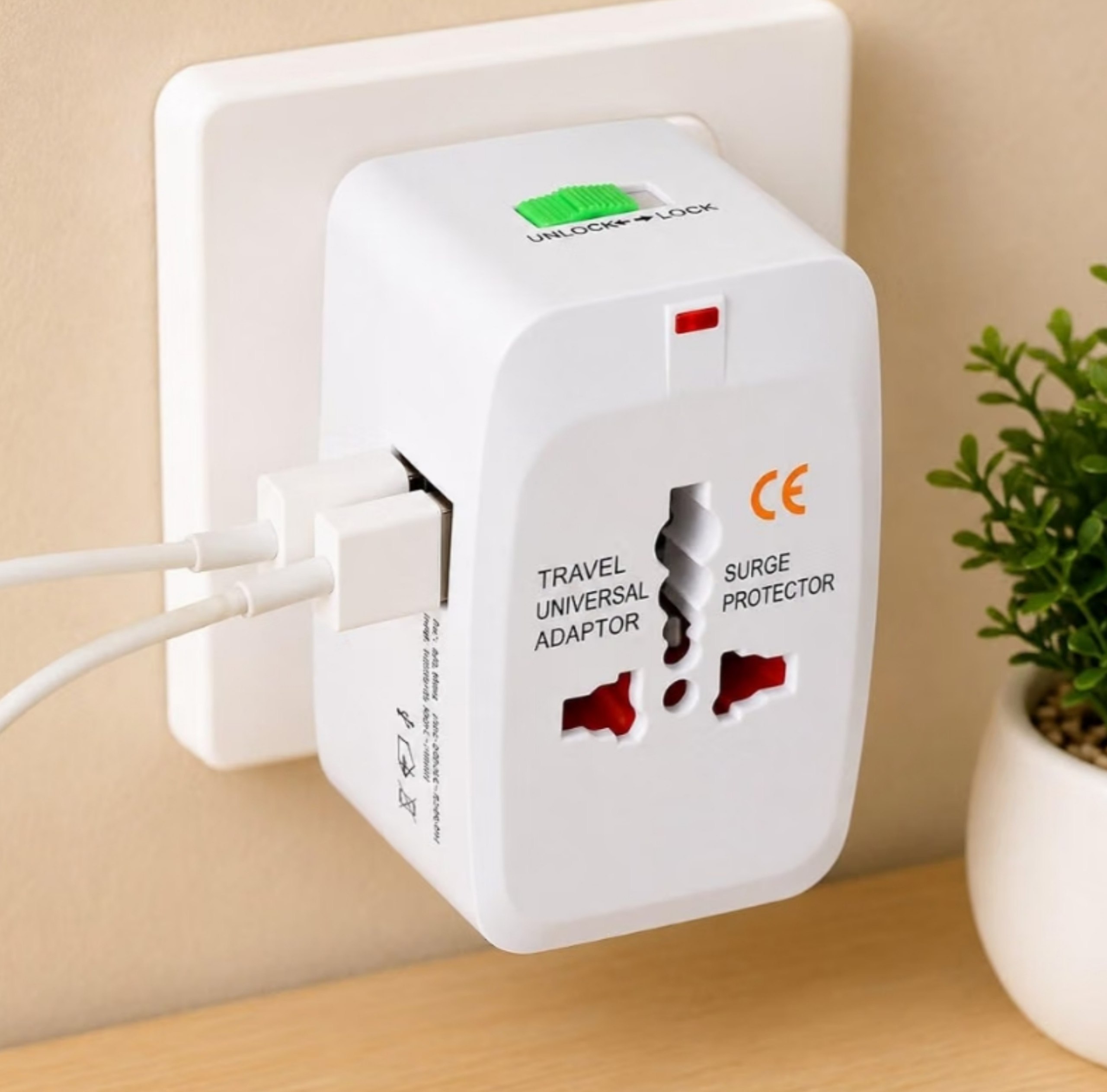 Universal Travel Adapter With Dual Usb Port 2