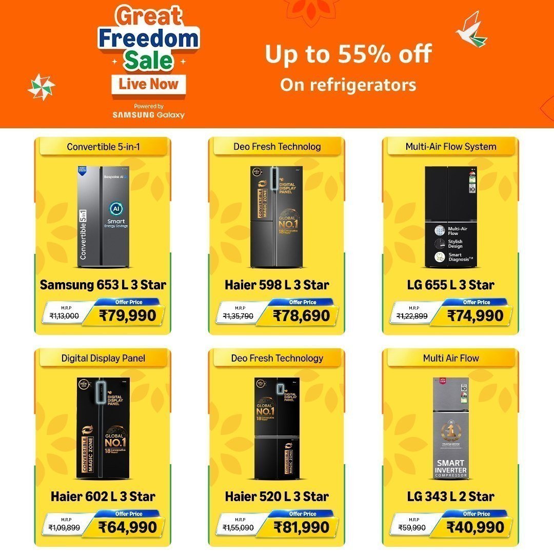 Up To 55 Top Refrigerator Deals Samsung 653 L