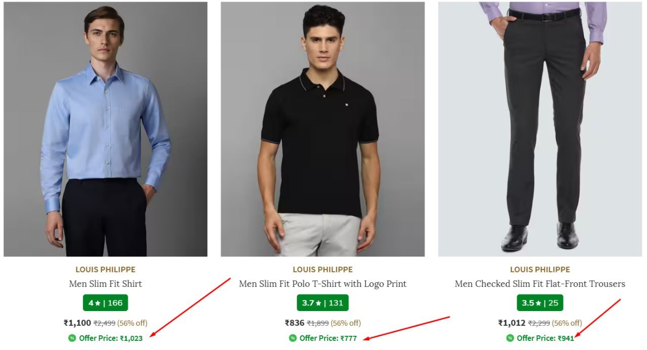 Up To 70 On Louis Philippe Clothing