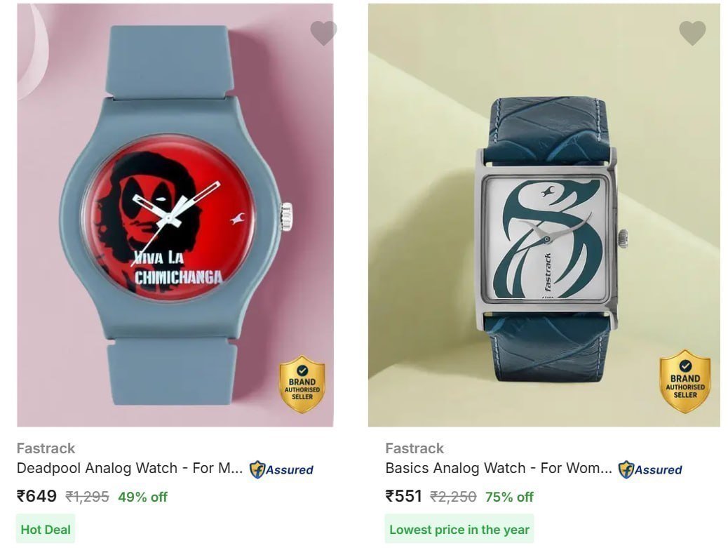 Up To 75 On Fastrack Wrist Watches