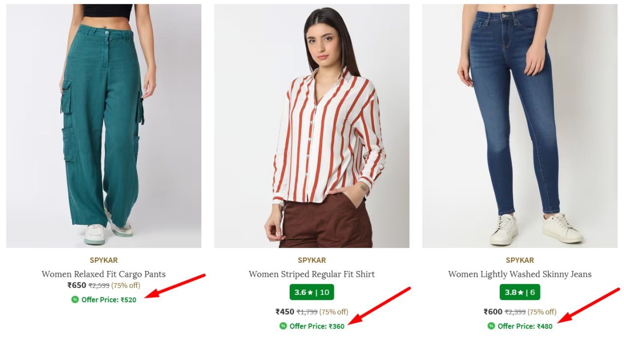 Up To 75 On Spykar Clothingmen S Women S