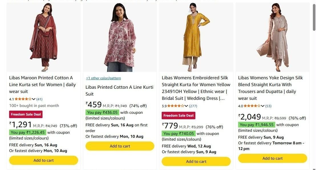 Up To 85 On Libas Women S Suit Sets (trendy Design