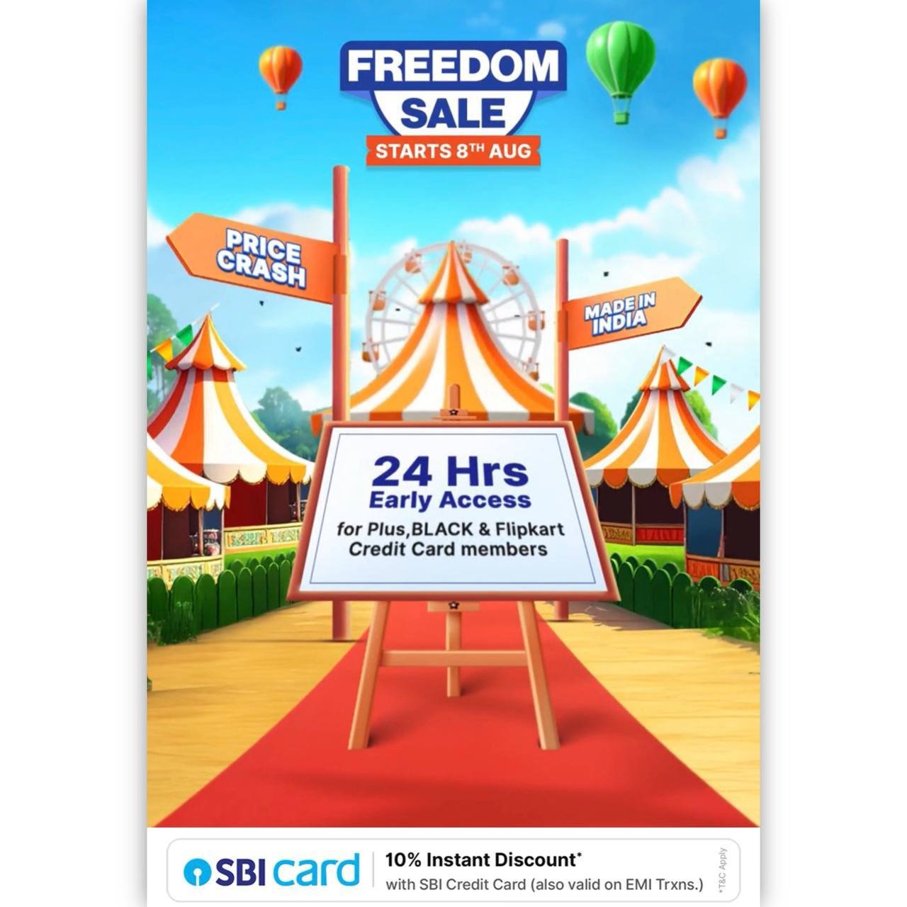 Upcoming Flipkart Freedom Sale Starts From 8th Aug