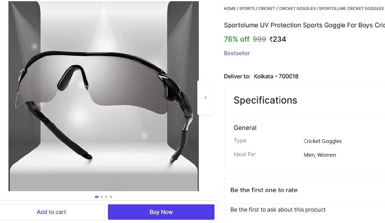 Uv Protection Sports Goggle 234