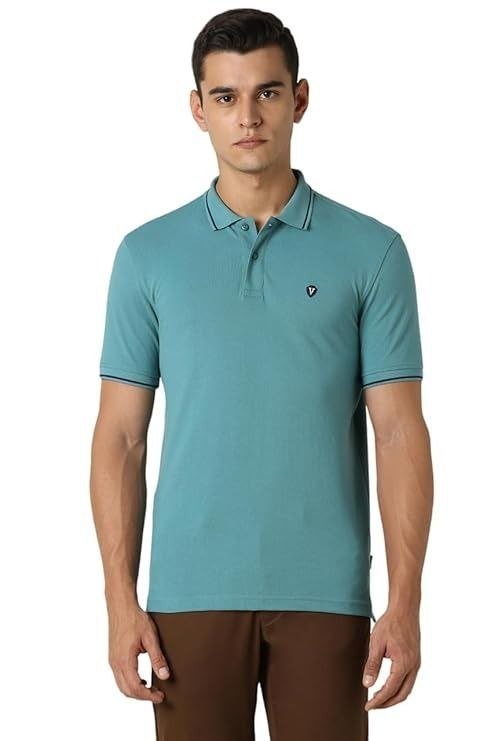 Van Heusen Men S Cotton Solid Regular Fit Col
