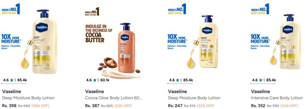 Vaseline Skincare Min 50