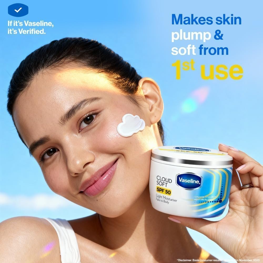 Vaseline Spf 50 Pa Light Moisturiser 200ml 16