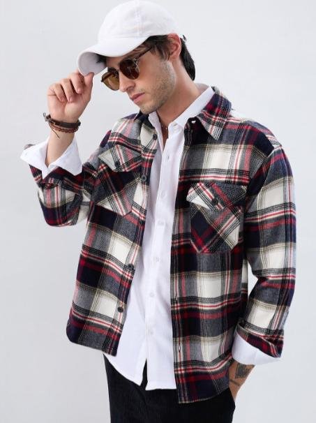 Vastrado Elevated Crimson Black Winter Checks