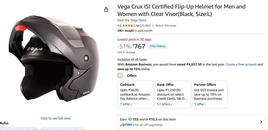 Vega Crux Helmet 767