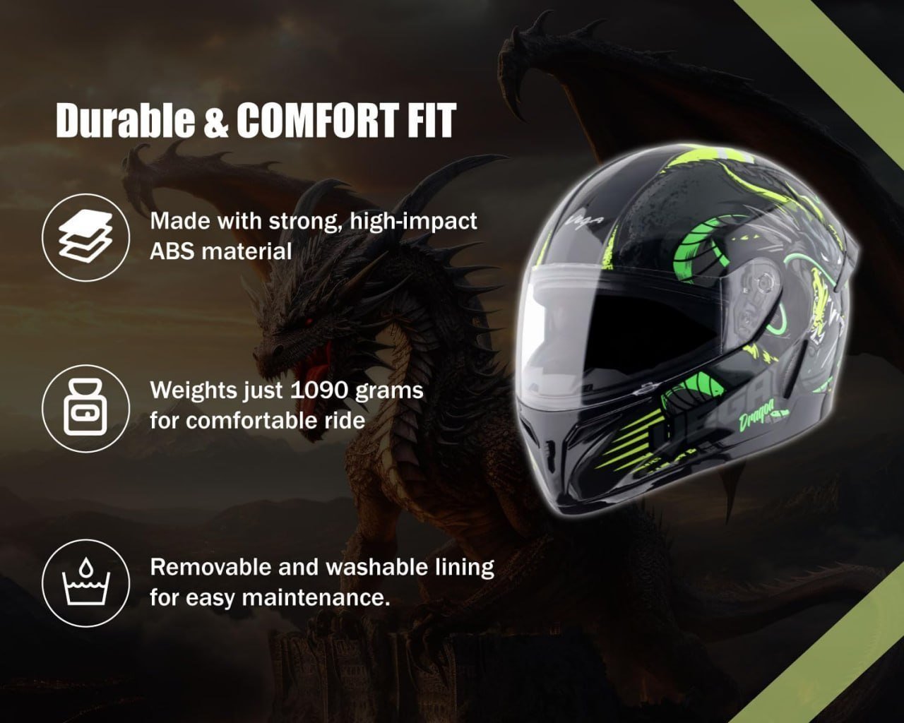 Vega Full Face Motorcycle Helmet 1038
