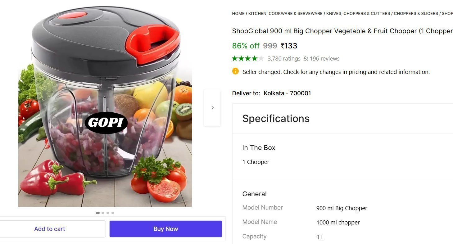 Vegetable Fruit Chopper 133