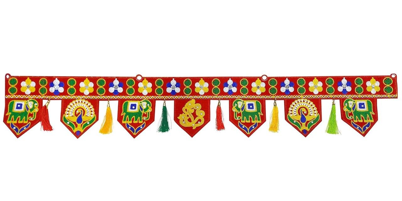 Velvet Handmade Door Hanging Bandarwal Toran 