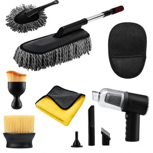 Verivue Mirrors 7 Pcs Car Cleaning Kit With 3-in-1 Mini Vacuum Cleaner