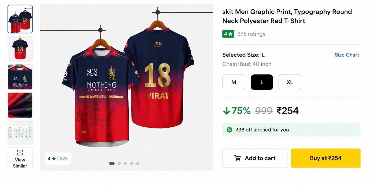 Virat Kohli Jersey 254