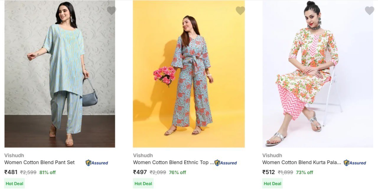 Vishudh Women Ethnic Sets Starts From 481