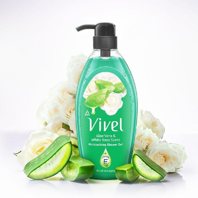 Vivel Aloe Vera White Rose Scent Shower Gel 8