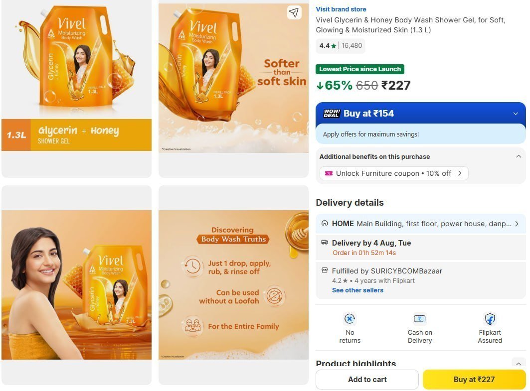 Vivel Body Wash 1 3l 227