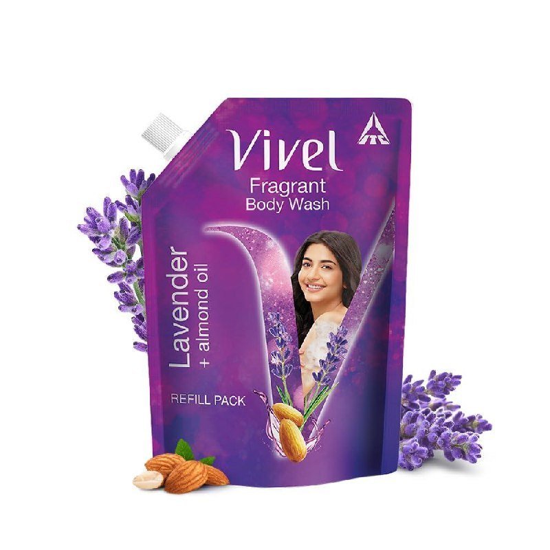 Vivel Fragrant Body Wash Lavender Almond Oil Showe