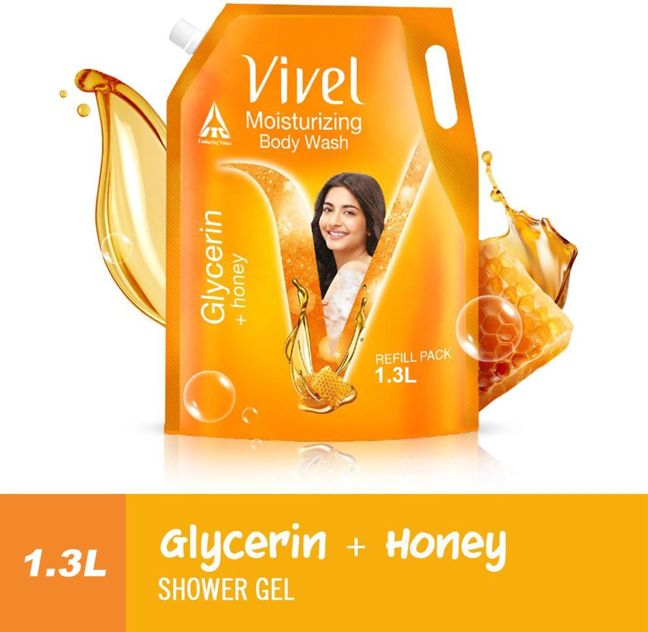 Vivel Glycerin Honey Body Wash Shower Gel For Soft