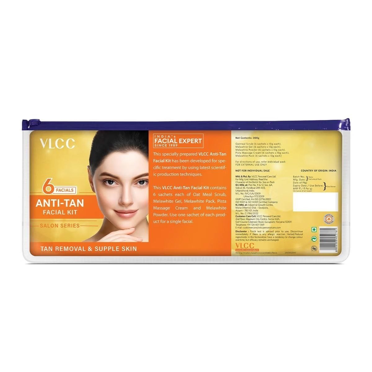 Vlcc Salon Series Anti Tan Facial Kit ( 6 Fac