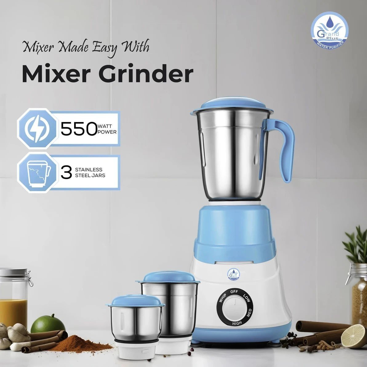 W Mixer Grinder (neo 3 Jars 1056