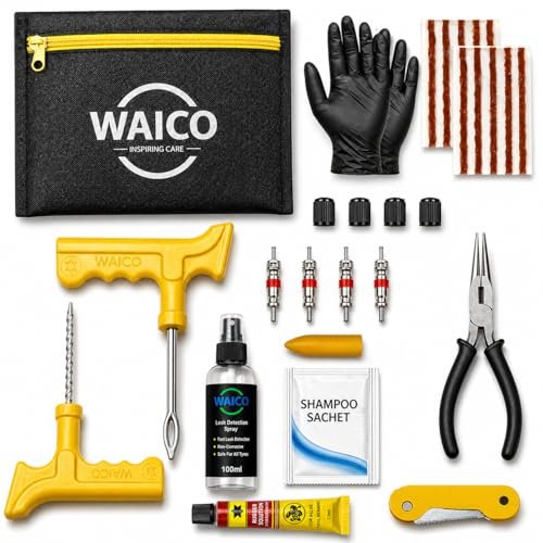Waico 13 In 1 Tubeless Tyre Puncture Kit Ream