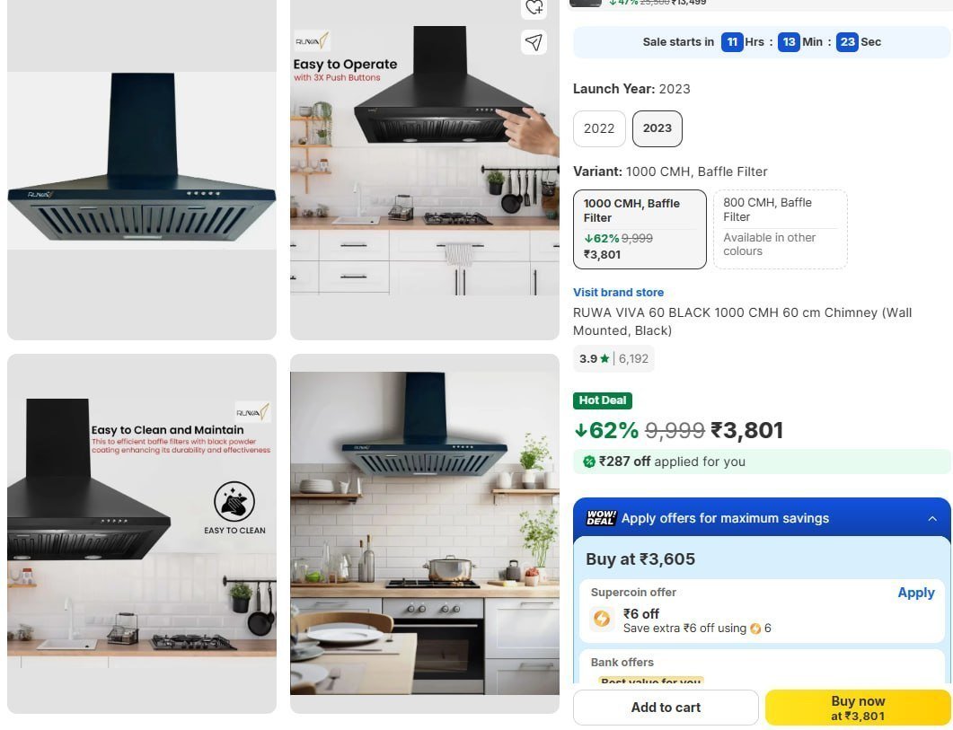 Wall Mounted Chimney 3801