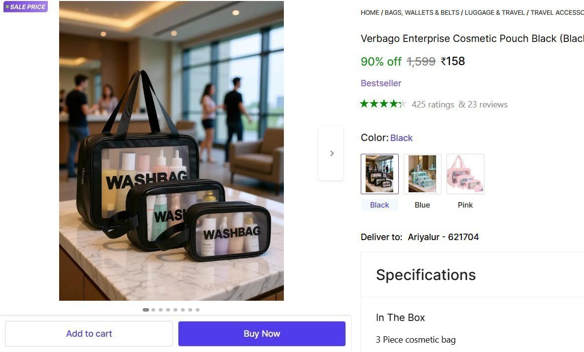 Washbag Pack Of 3 158