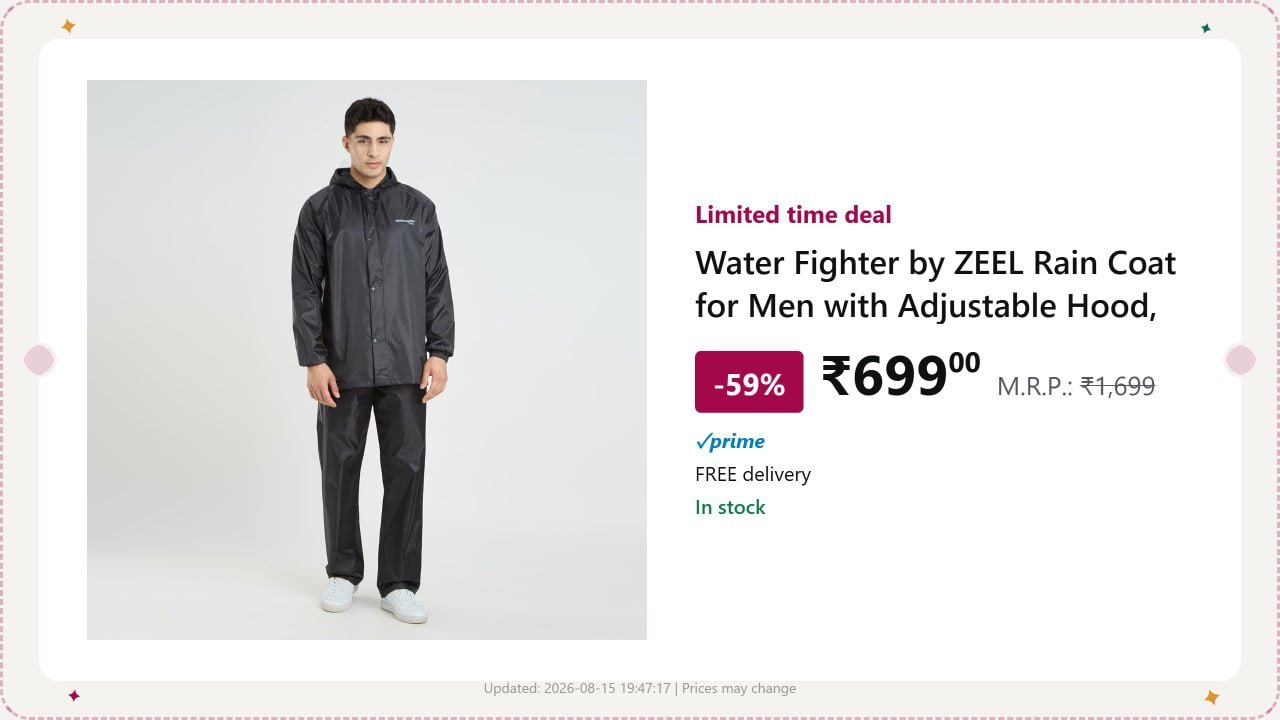 Water Fighter By Zeel Rain Coat 699