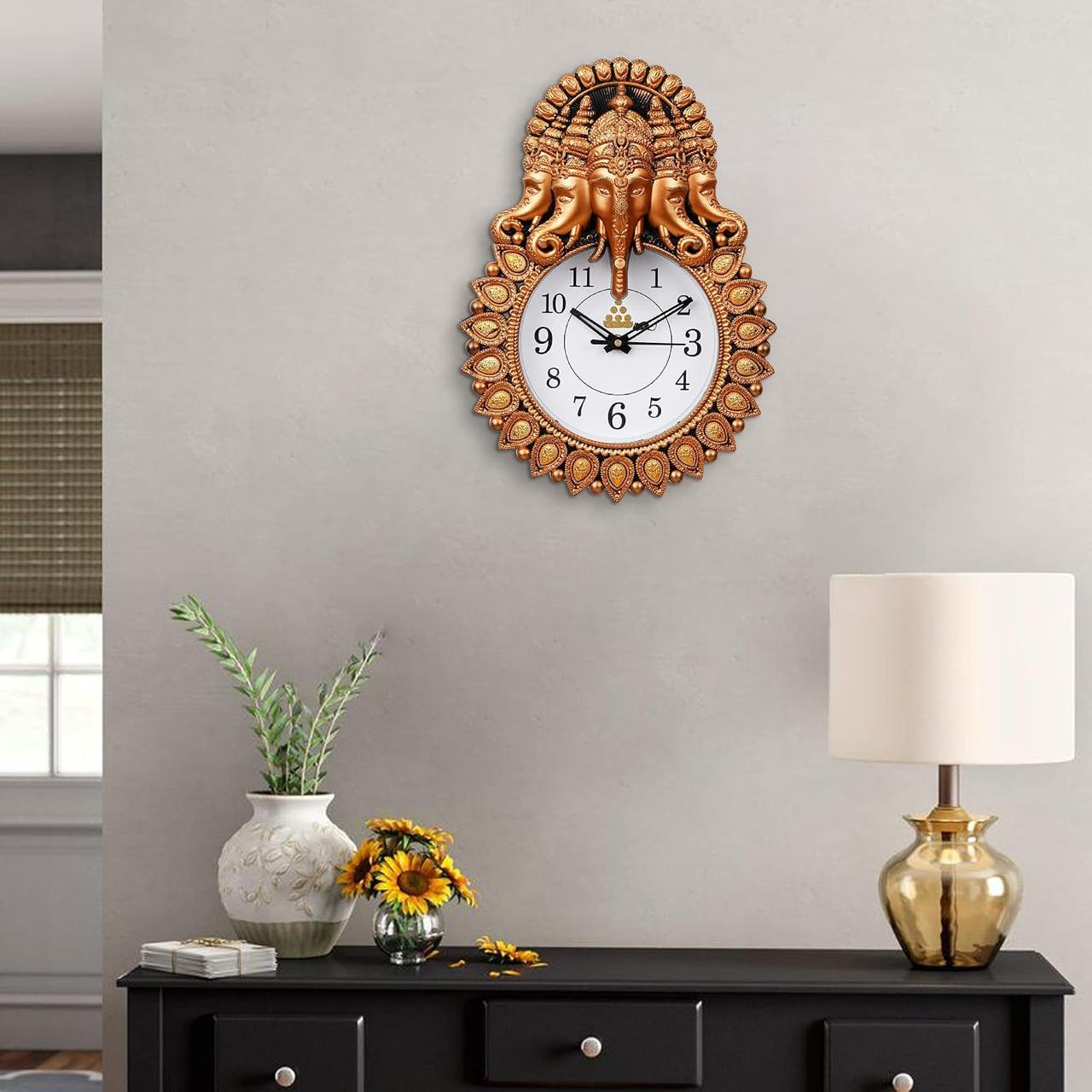 Webelkart Designer Stones Ganesha Plastic Wall Clo