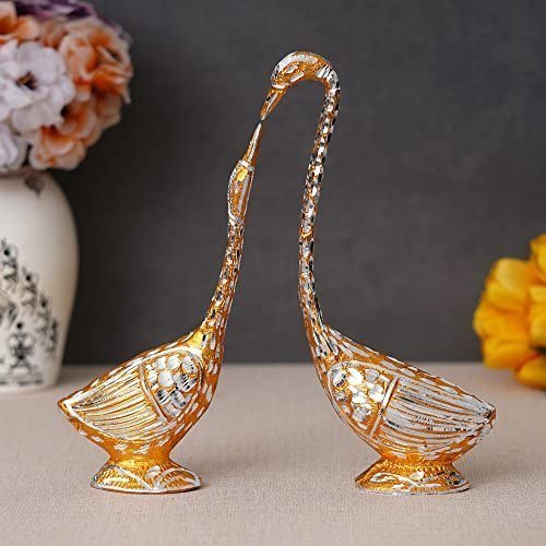 Webelkart Pair Of Kissing Duck Swan Showpiece