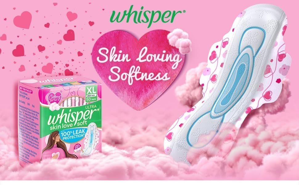 Whisper Ultra Skin Love Soft Sanitary 50 Pads 339