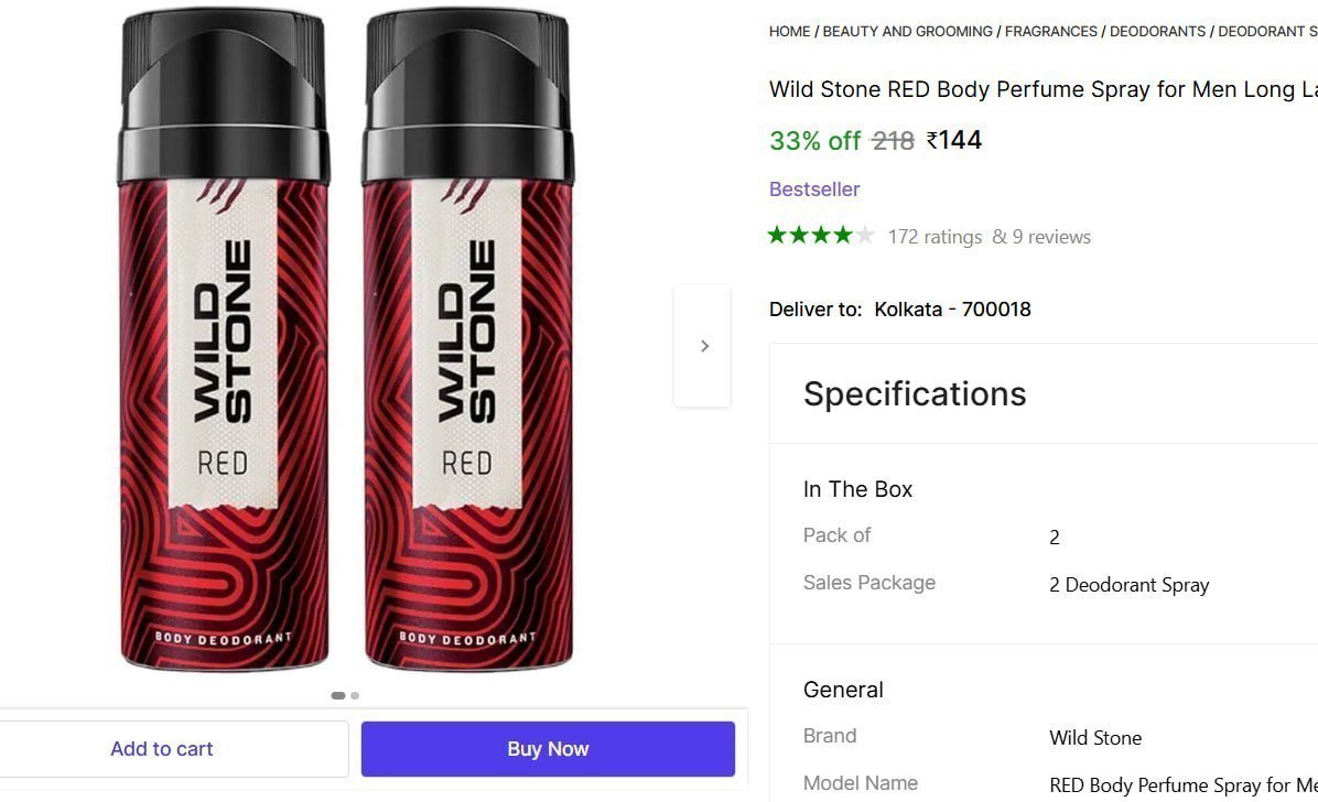 Wild Stone Deo (100 Ml Pack Of 2) 144