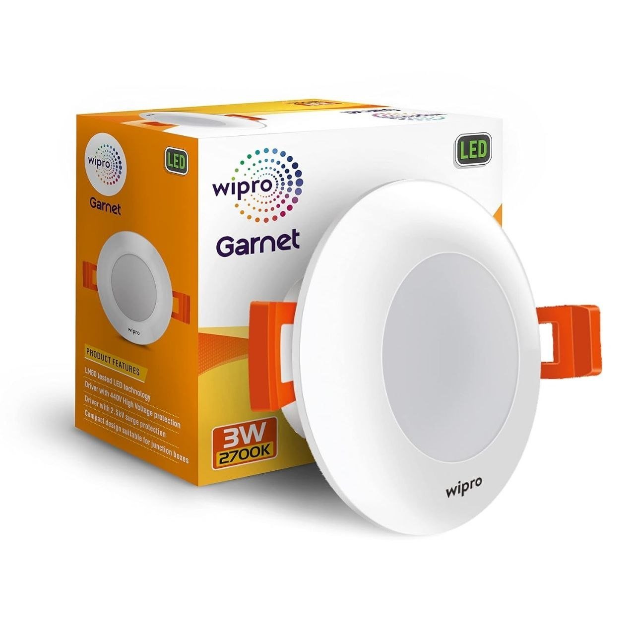 Wipro Garnet 3w Led Mini Downlight Warm White
