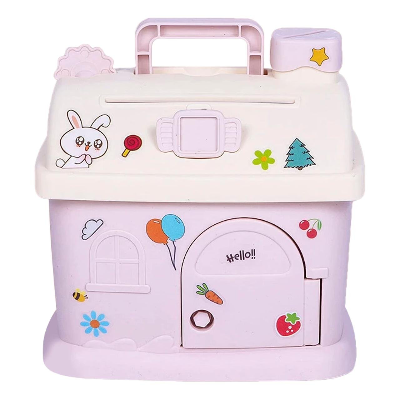Wishkey House Shaped Kids Piggy Bank With Loc