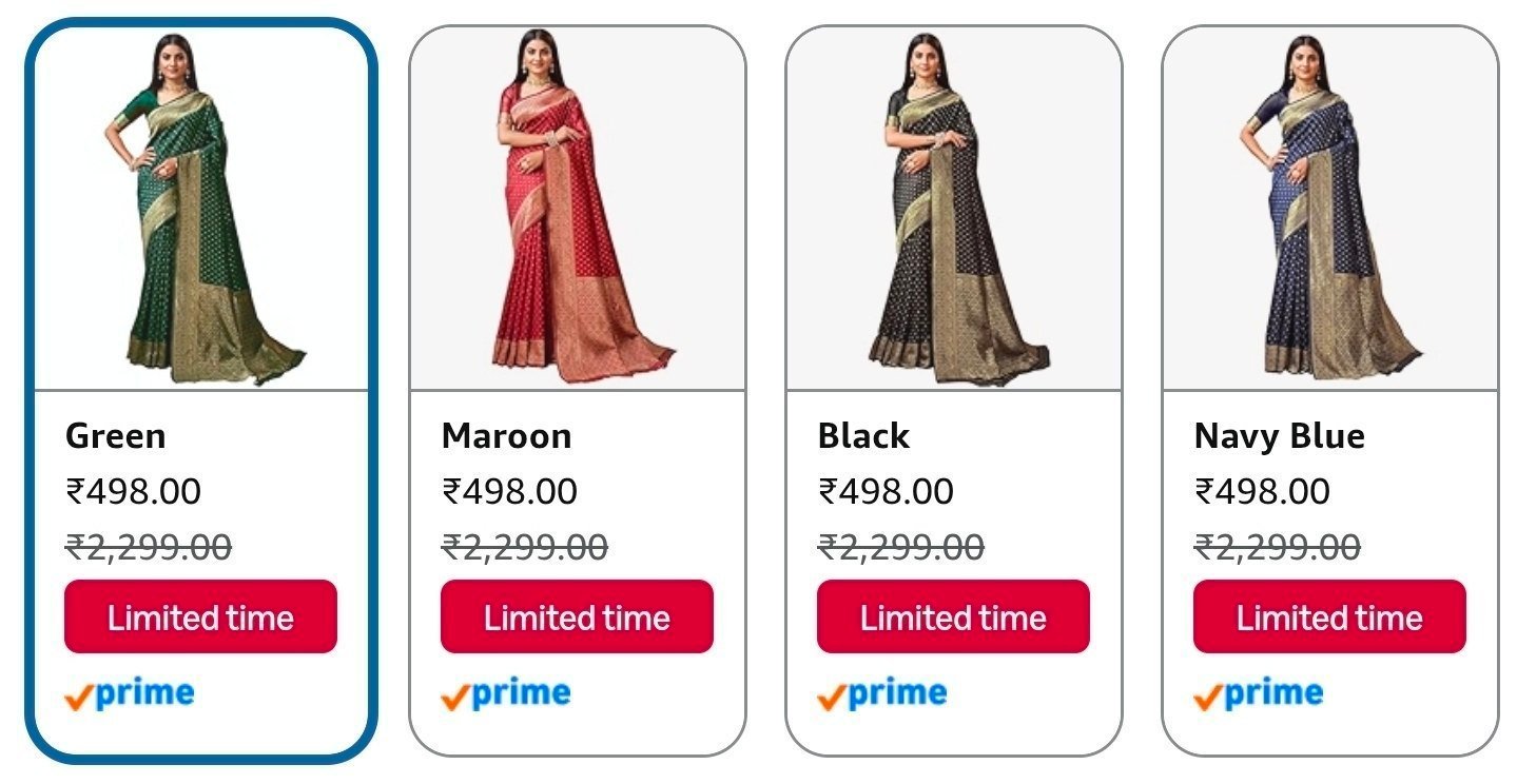Women Banarasi Silk Saree At 498