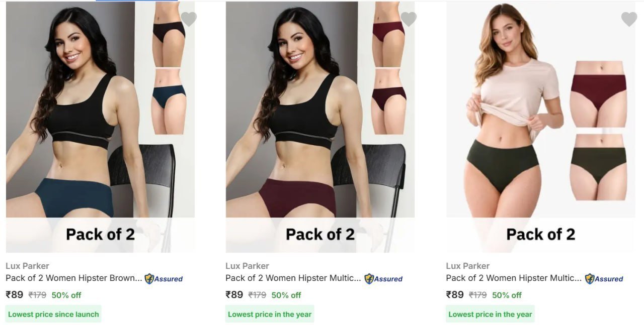 Women Hipster Panties Starting From 89