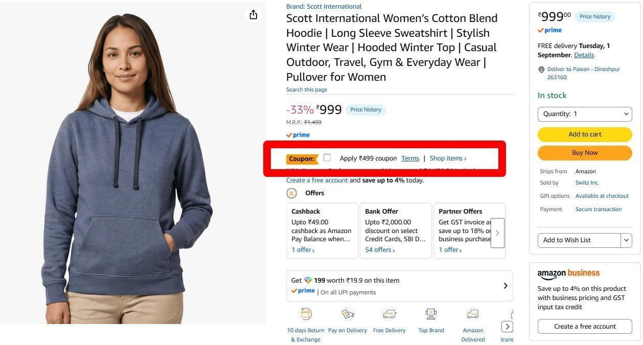 Women Hoodie 500 499