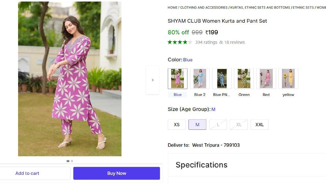 Women Kurta And Pant Set 199