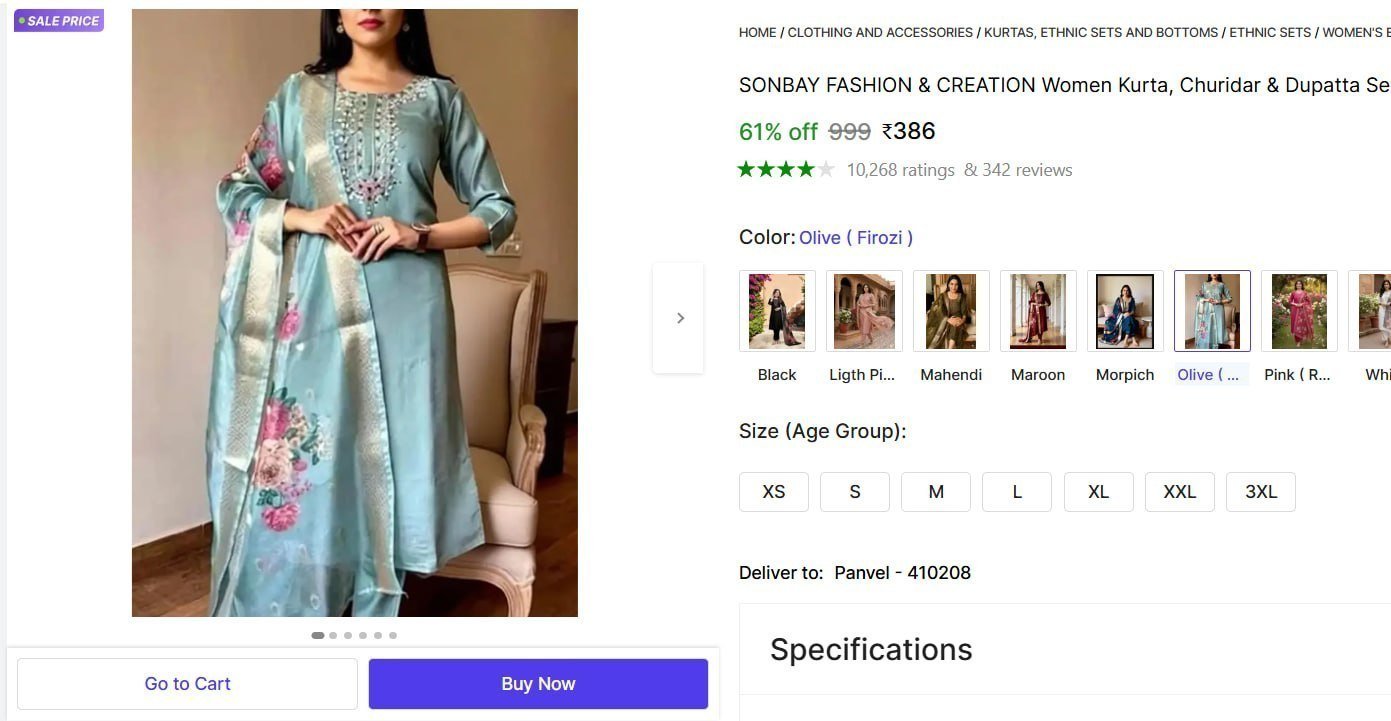Women Kurta Churidar Dupatta Set 386
