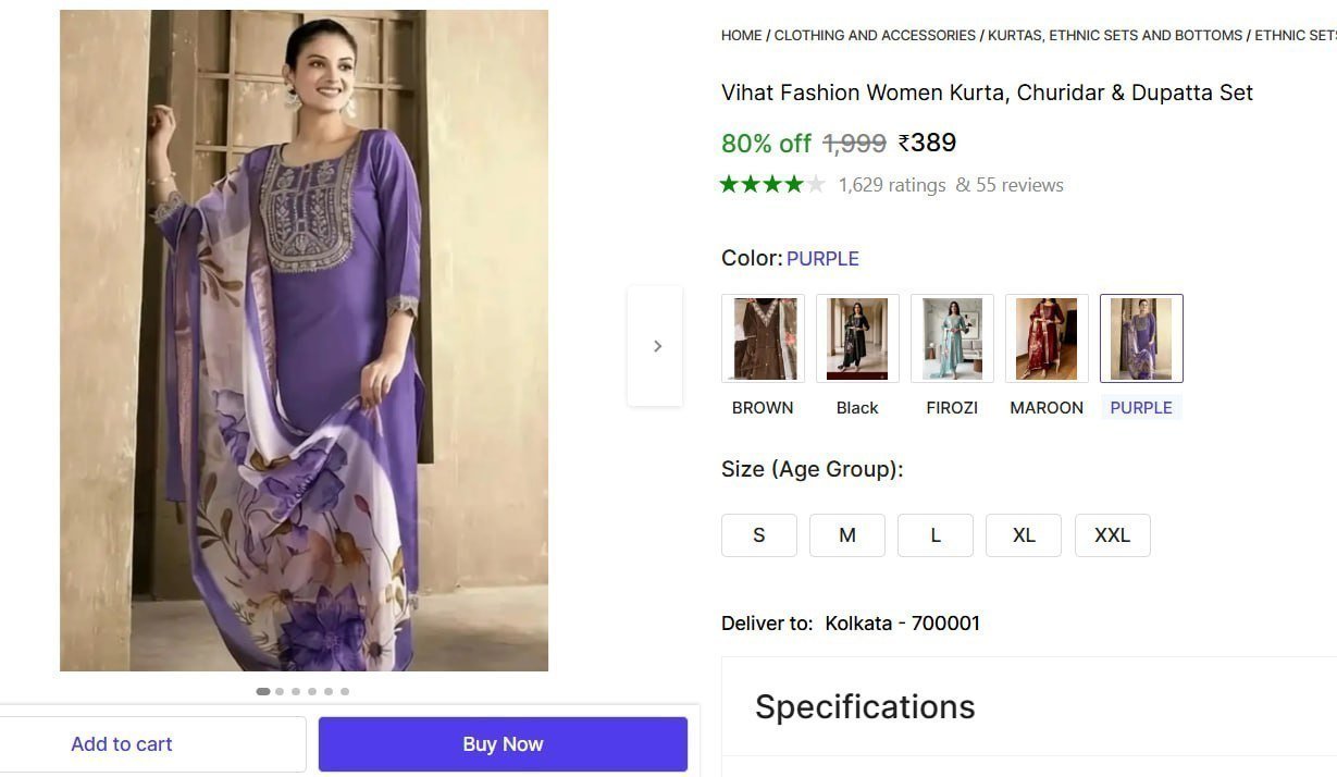 Women Kurta Churidar Dupatta Set 389