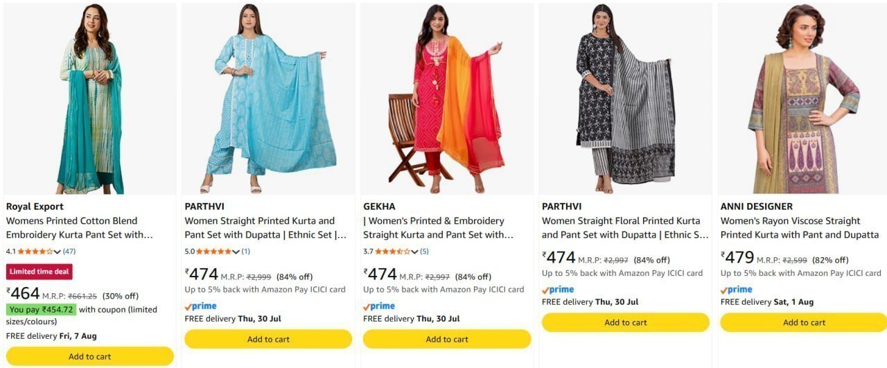 Women Kurta Scroll Down Many Good Design Available