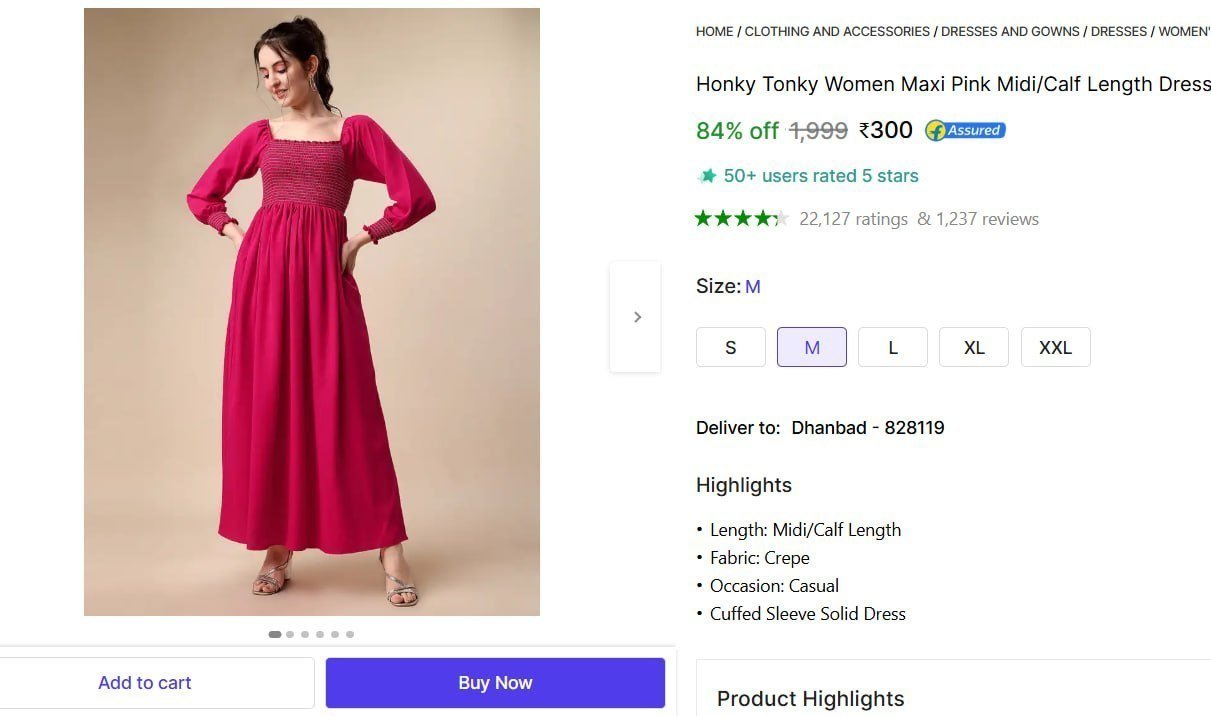 Women Maxi Pink Midi Calf Length Dress 300